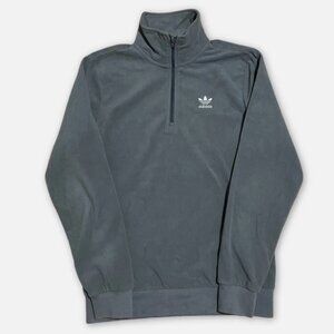 Adidas Originals - Quarter Zip Fleece Mens Grey Pullover